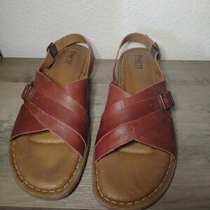 Born Marina Red Sandals Womens size 11